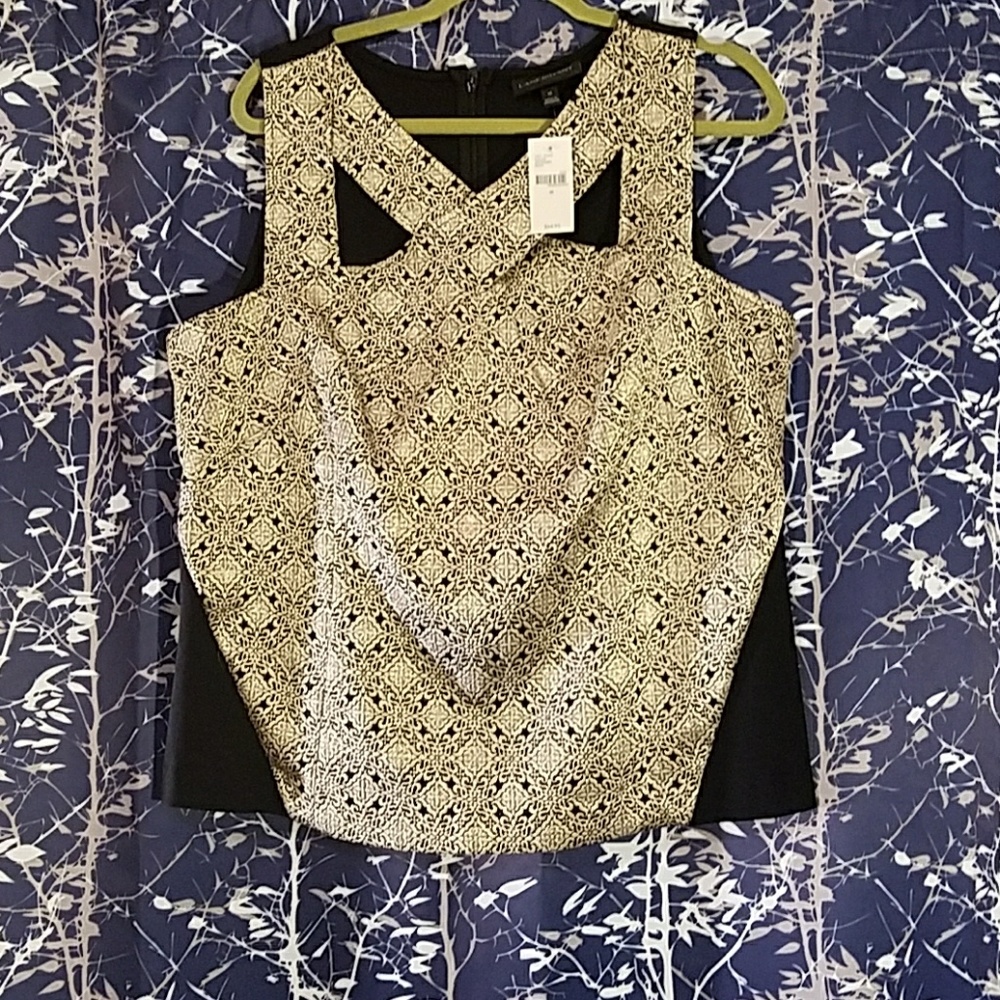 NWT Lane Bryant Sz 18 Gold and Black Top